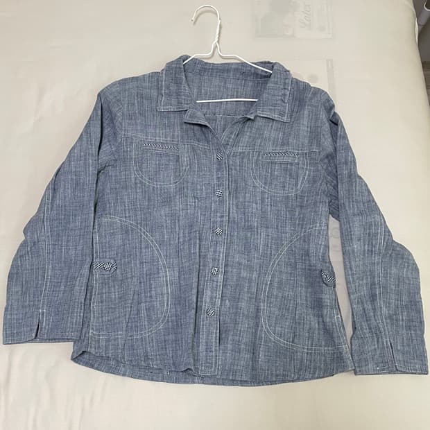 체크 프릴 미니 셔츠