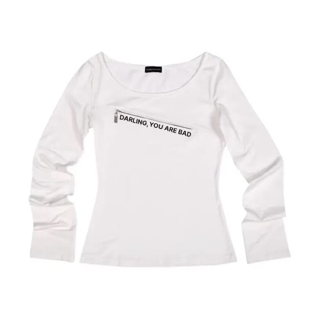 달링유어배드 UNZIPPED LOGO T-SHIRT