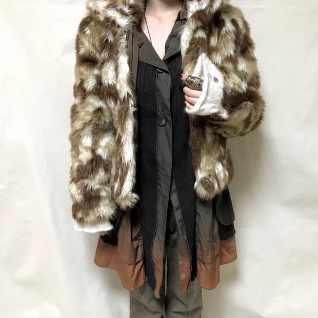 브라운 밤비 퍼 자켓