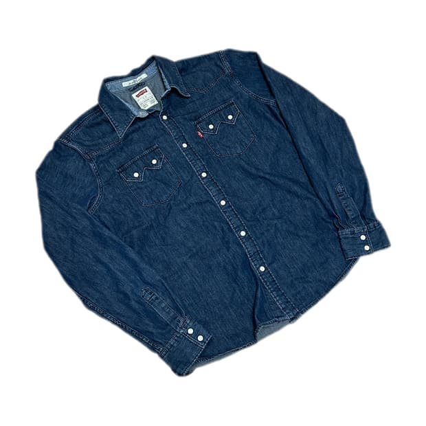 리바이스 다크 인디고 웨스턴 데님셔츠