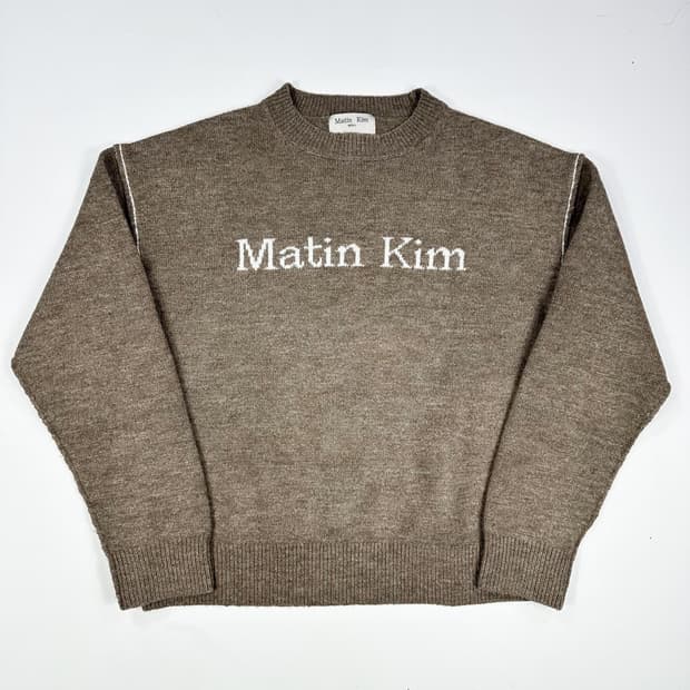 마뗑킴 여성 라운드넥 니트 브라운 여성M