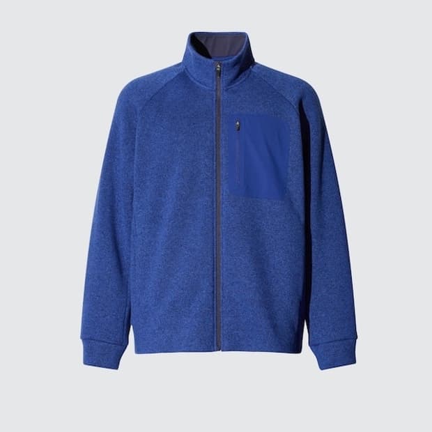 유니클로 니트후리스풀집재킷