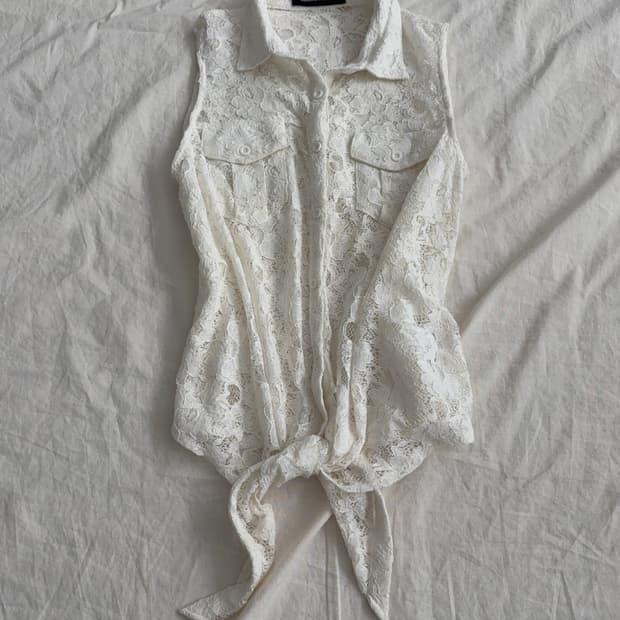 세실맥비 페어리 레이스 셔츠 슬리브리스