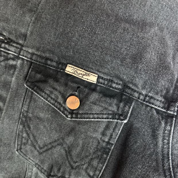 랭글러 흑청 데님 자켓