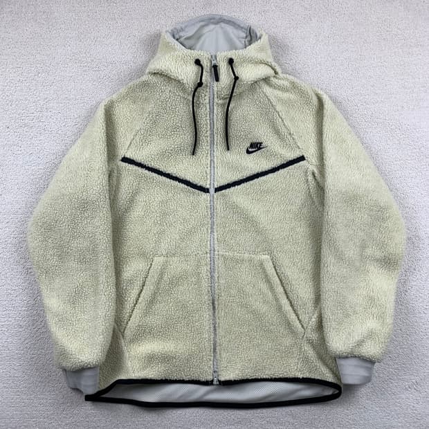 나이키 테크 윈드러너 쉐르파 플리스 집업 후디