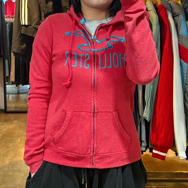 홀리스터 빅로고 후드집업