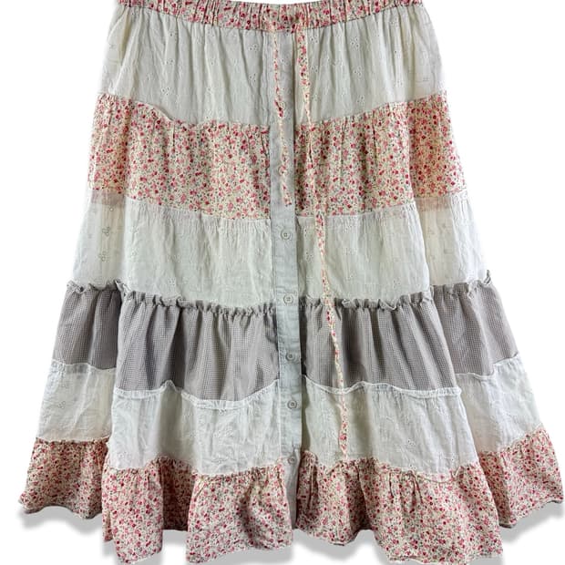 JPN 모리 패치 잔꽃 스커트2950