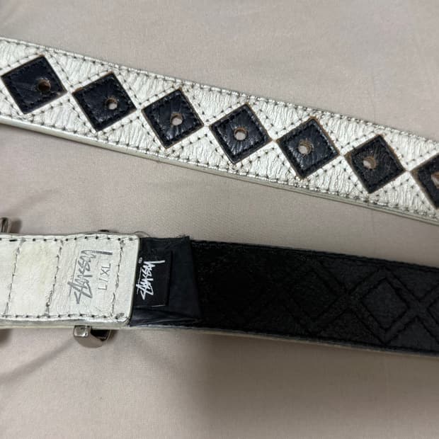 스투시 아가일 패턴 벨트 