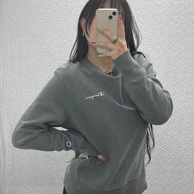 챔피온 리버스위브 모던 베이직 기모 맨투맨 M C07390