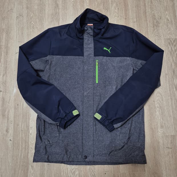 푸마 로고 바람막이 집업자켓