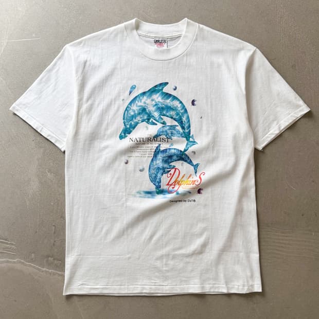90s ONEITA Dolphins Nature Graphic Tee