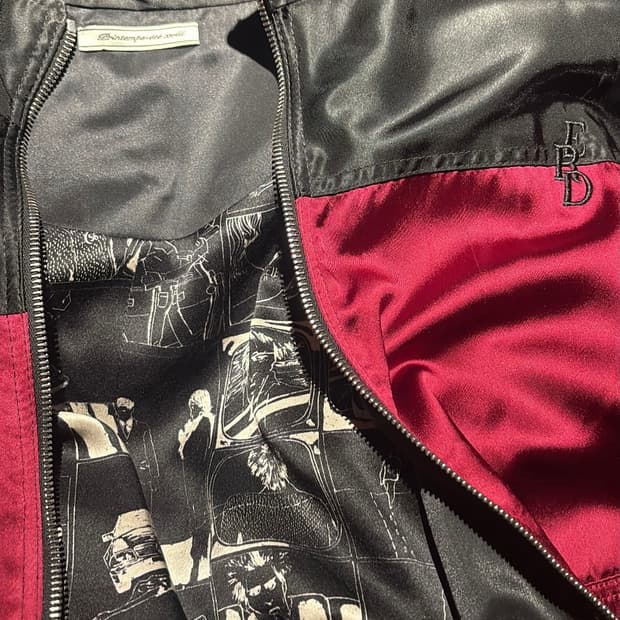 erd 실크 버건디 퓨처 트랙자켓 