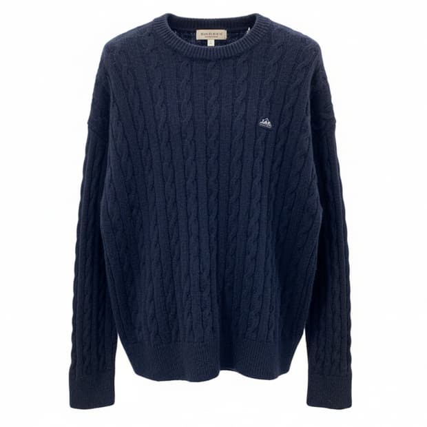 빈티지 Lee 울혼방 케이블 라운드 니트 1762