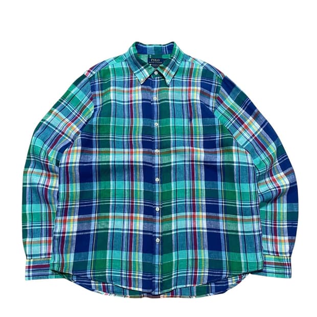 폴로랄프로렌 린넨 체크셔츠