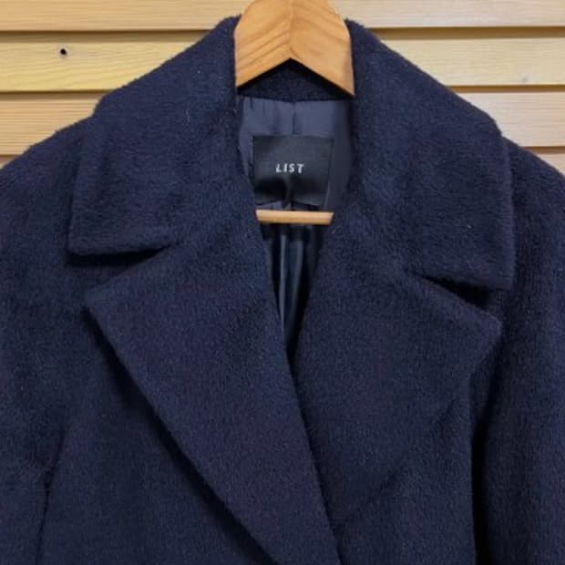 리스트 여성 네이비 울알파카코트 85(55)