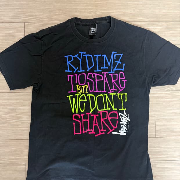 빈티지 스투시 레인보우 티셔츠