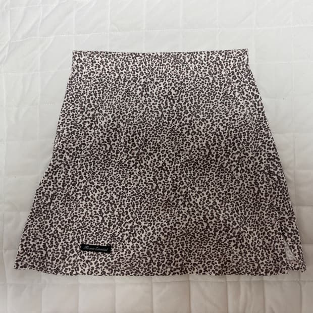 샵페어리 레오파드 미니 슬릿 스커트