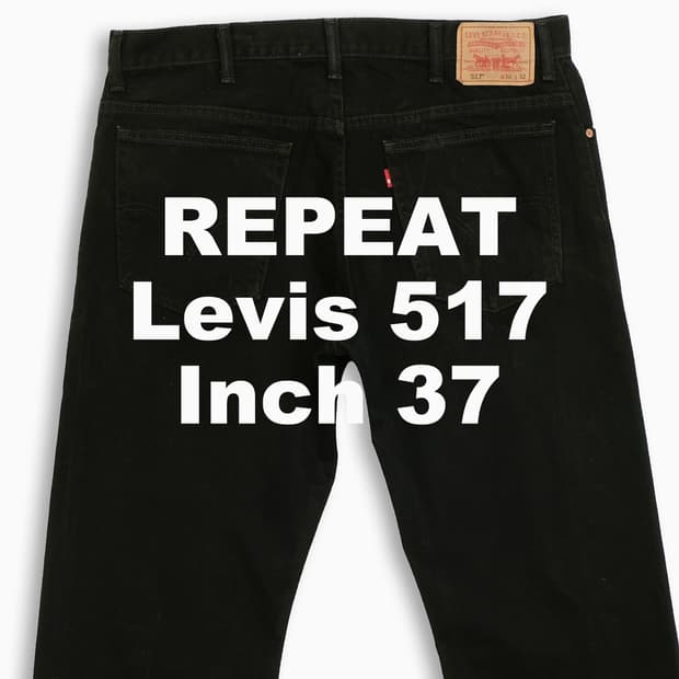 빈티지 리바이스 517 흑청 블랙진 37 인치 LV5173867