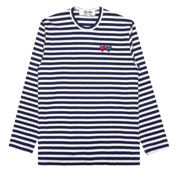 [새상품] 꼼데가르송 더블하트 롱슬리브