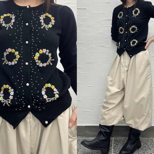wreath point cardigan