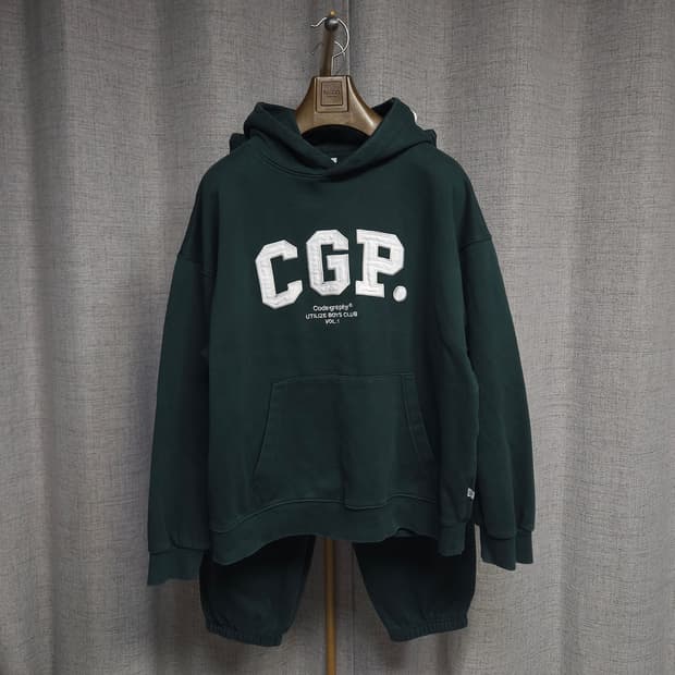 L ) 코드그라피 CGP 기모 후드티 조거팬츠 세트