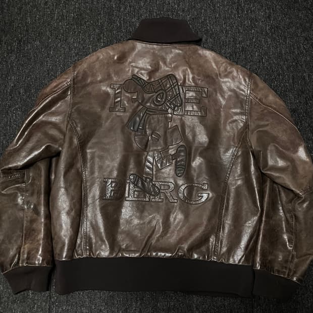 iceberg 90s leather jacket