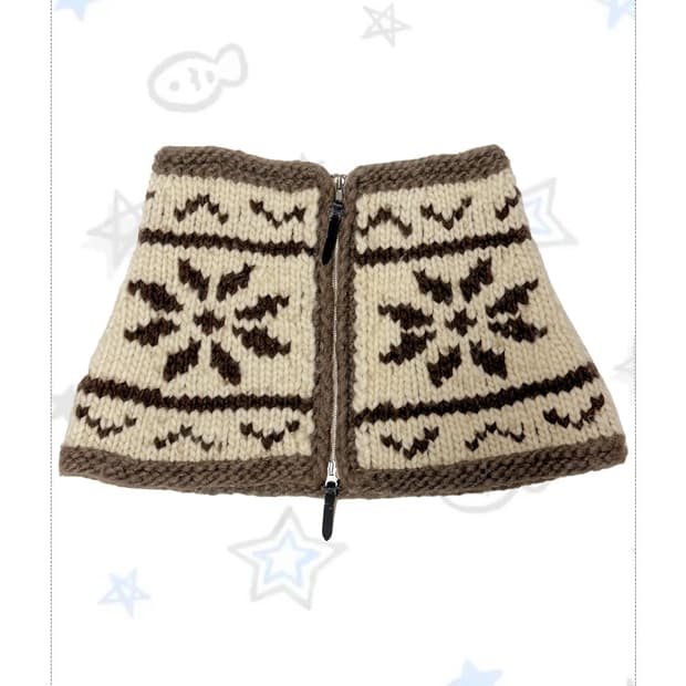 눈꽃 뜨개 초코바나나 스커트