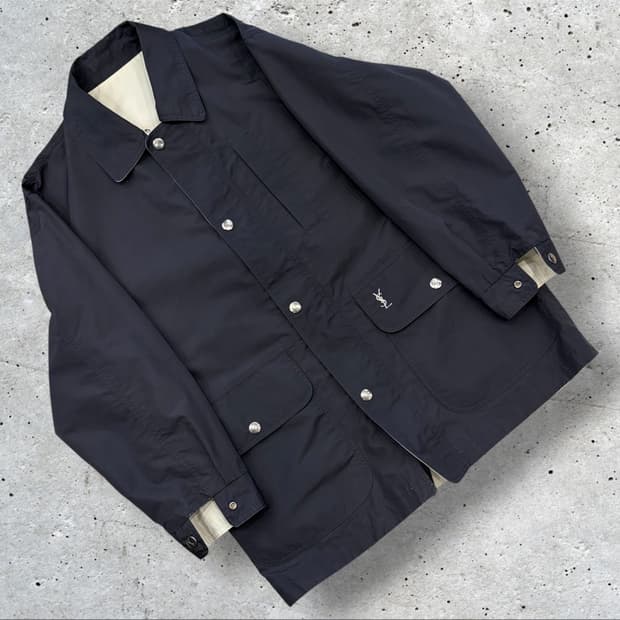 [95] 입생로랑 뿌르 옴므 리버시블 블랙 포켓 코튼 자켓 D387