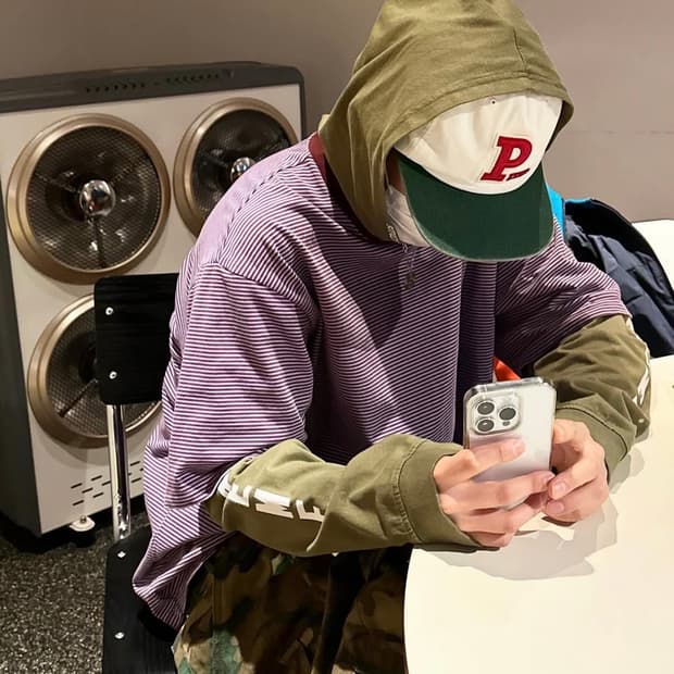 슈프림 레이어드 후드 롱슬리브 24SS