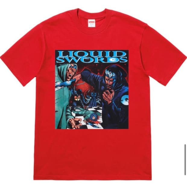 (M)슈프림 18FW GZA Liquid Swords 티셔츠 레드