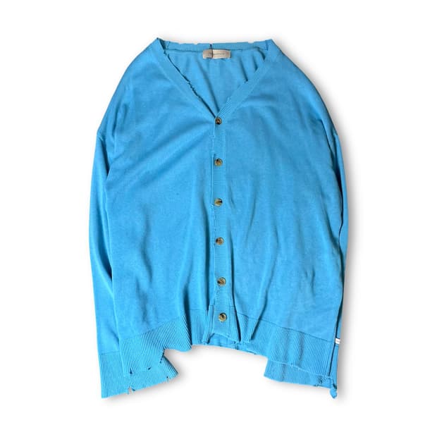 인스턴트펑크 블루 브이넥 가디건