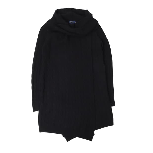 폴로 랄프로렌 레더스트랩 울 캐시미어 케이블 니트 가디건