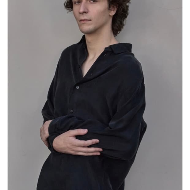 머듈 오버사이즈 큐프라 셔츠 블랙 1