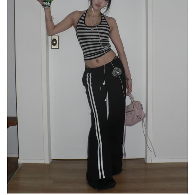 엔젤넘버 555 Angelic sweat pants Black