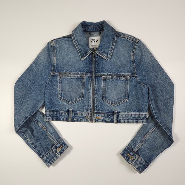 자라 크롭 데님자켓 