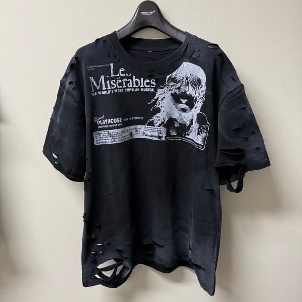 빈티지 레미제라블 디스트로이드 티셔츠 