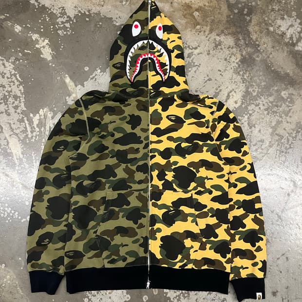 베이프 퍼스트카모 세퍼레이트 샤크후드집업 3XL