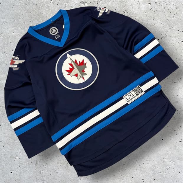 [L/XL] 리복 NHL 위니펙 제츠 저지 네이비 E562