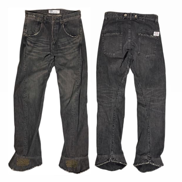 24SS DAIRIKU 부츠컷 드레이핑 데님