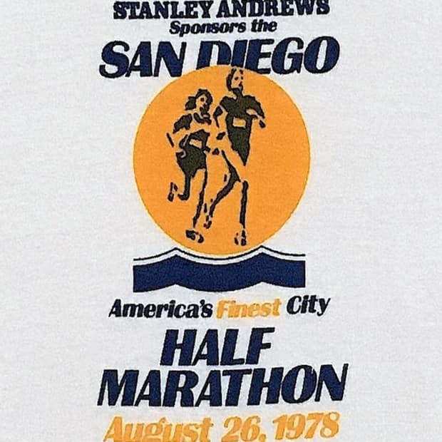 80s san diego half marathon 1978 t-shirt