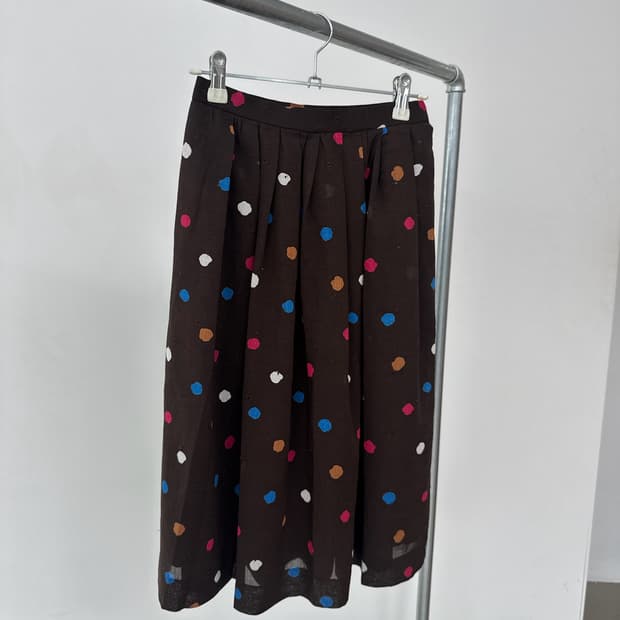 브라운 도트 스커트 Brown Dot Skirt