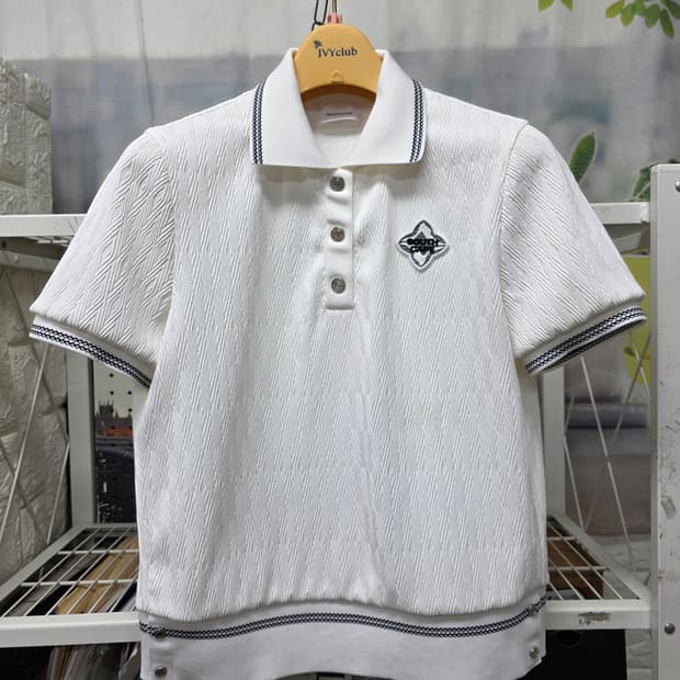 사우스케이프 여성 골프반팔티 S 55 카라 니트반팔티 WM62