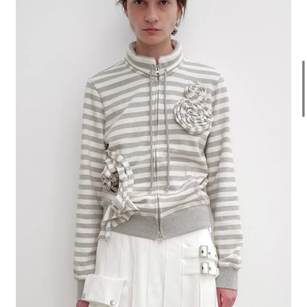 open yy APPLIQUE ZIPUP JACKET