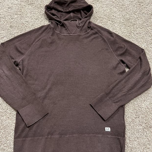   C.P. 컴퍼니 울 블렌드 후드 스웨트셔츠