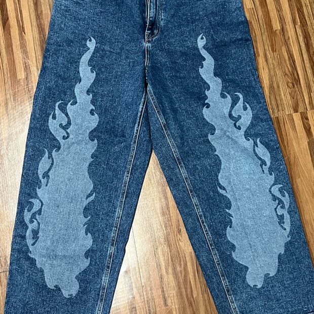 BURNING DENIM PANTS (BLUE)