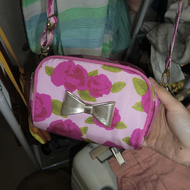 플라워 리본 핑크 크로스백 로걀 히메갸루 빈티지 러블리 니혼진