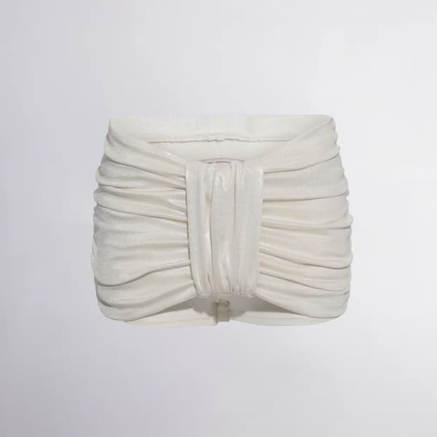 SCULPTOR 마이크로 쇼츠 펄 미니스커트 xs (빈티지 유일매물)