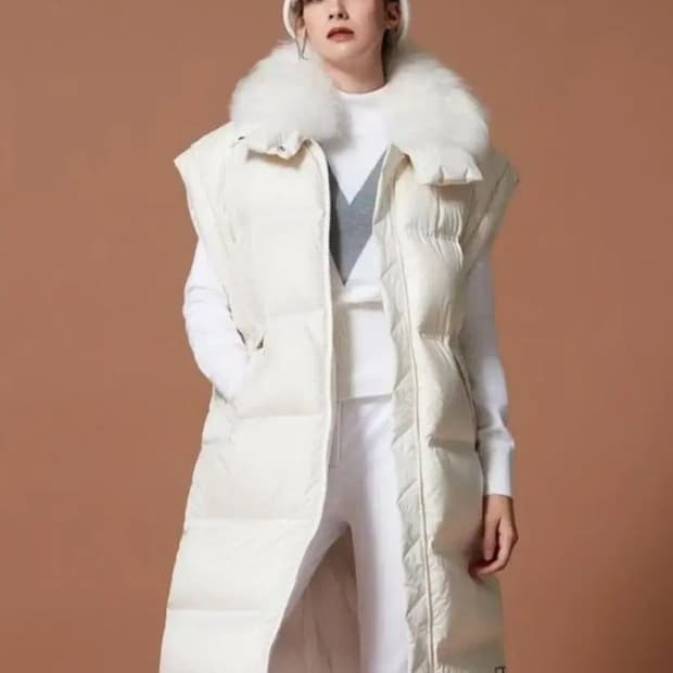 캘러웨이 여성 헤비 구스다운 골프 롱패딩 90사이즈