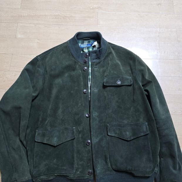 폴로 스웨이드 A-1가죽자켓 XXL