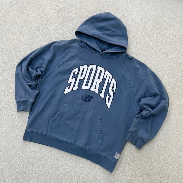 95 뉴발란스 빅로고 후드 티셔츠 0325M